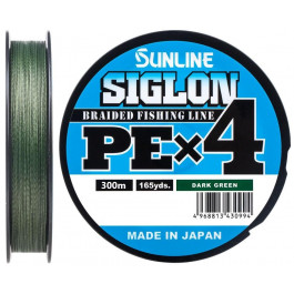 Sunline Siglon PE X4 / Dark Green / #1.0 / 0.171mm 300m 7.7kg