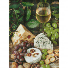 Ідейка Алмазная мозаика Белое вино с сыром (AMO7378)