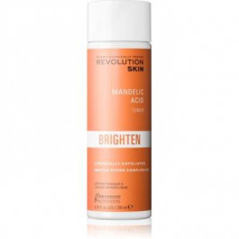 Revolution Skincare Brighten Mandelic Acid делікатний тонік-ексфоліант для розгладження шкіри та звуження пор 200 мл