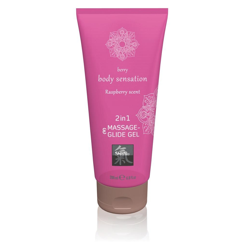 HOT Massage-& Glide gel 2in1 Raspberry scent,200 мл HOT67072 - зображення 1
