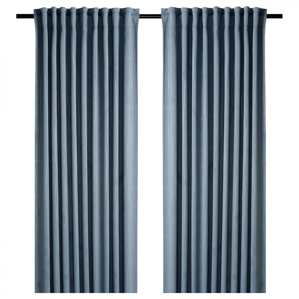 IKEA PRAKTTIDLOSA(505.514.38) затінюючі штори 1 пара, світло-синій - зображення 1