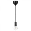 IKEA SUNNEBY / LUNNOM(794.911.99) підвісний світильник з лампочкою, чорна сфера/прозор - зображення 1