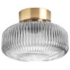 IKEA SOLKLINT, 404.720.31 - Потолочный светильник, латунь, серое прозрачное стекло, 27 см - зображення 1