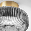 IKEA SOLKLINT, 404.720.31 - Потолочный светильник, латунь, серое прозрачное стекло, 27 см - зображення 3