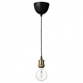 IKEA JALLBY / LUNNOM, 594.915.05, Підвісний світильник із лампою, латунна куля, прозорий
