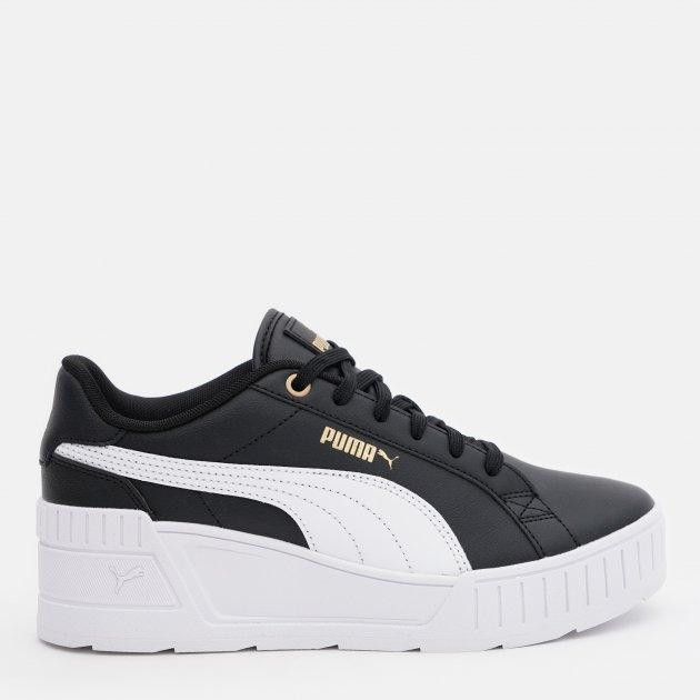 PUMA Женские кеды низкие  Karmen Wedge 39098501 37 (4UK) 23 см Black-White-Gold (4065452574482) - зображення 1