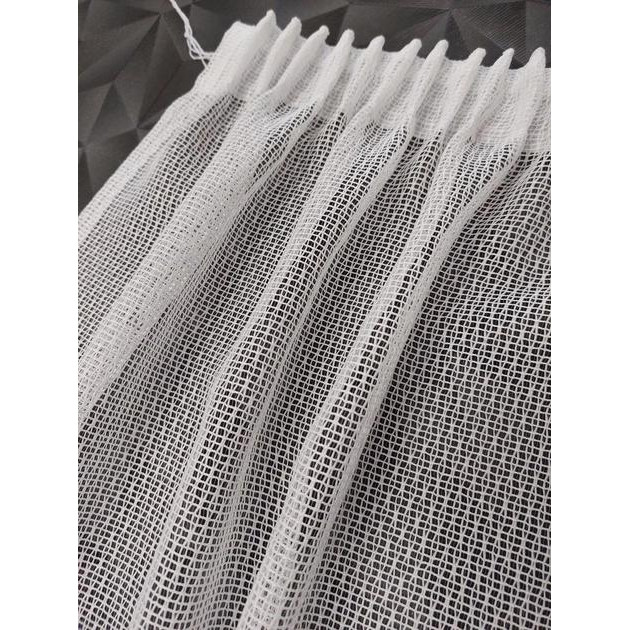 Decor-In Тюль Декорін Рибка сіточка з бавовняною ниткою Біла 600х265 см (ROZ6400075817) - зображення 1