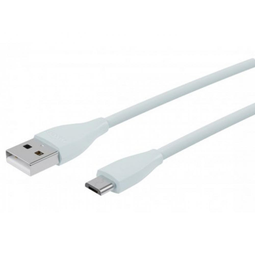 Maxxter USB2.0 AM/Micro-BM Menthol Gray 1m (UB-M-USB-01MG) - зображення 1