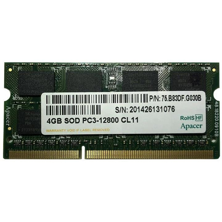 Apacer 4 GB SO-DIMM DDR3 1600 MHz (75.B83DF.G030B) - зображення 1