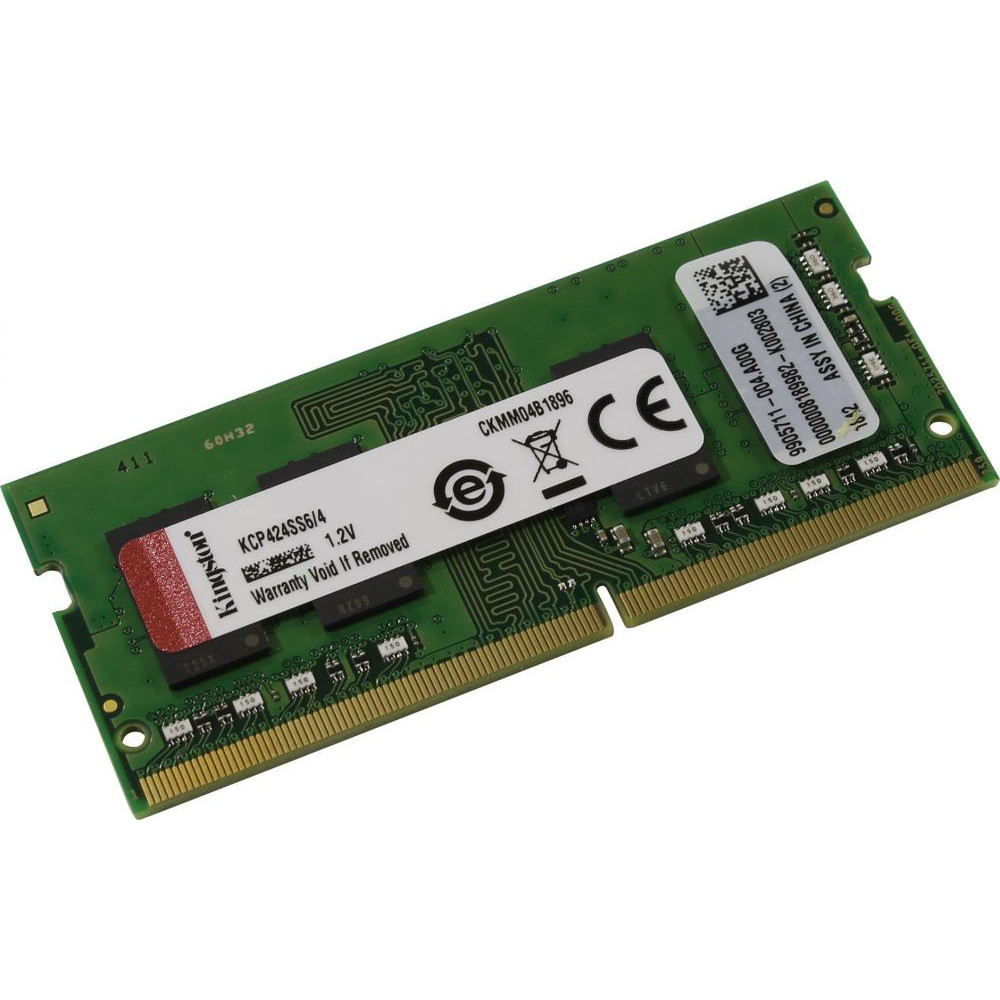 Kingston 4 GB SO-DIMM DDR4 2400 MHz (KCP424SS6/4) - зображення 1