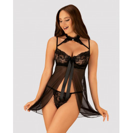   Obsessive Пеньюар Obsessive Elizenes babydoll & thong S/M (411040)