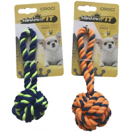 Croci Іграшка для собак  Плетений м'яч із каната помаранчевий 16 см (C6098738)