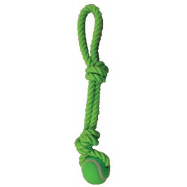 Croci Игрушка  Juice канат с 2 узлами и мячом, для собак, зеленый, 40 см (C6198682)