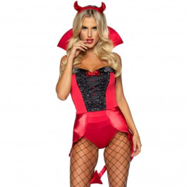 Leg Avenue Сексуальний костюм демони , S, 4 предмети, червоний (86925/S)
