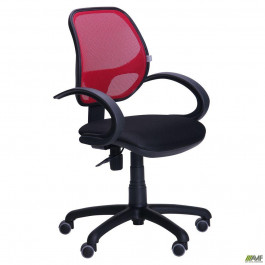 Art Metal Furniture Байт/АМФ-5 сиденье Сетка черная/спинка Сетка красная (116969)