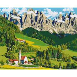 Brushme Картина по номерам "Домик в Альпах" (BS21692) 40x50