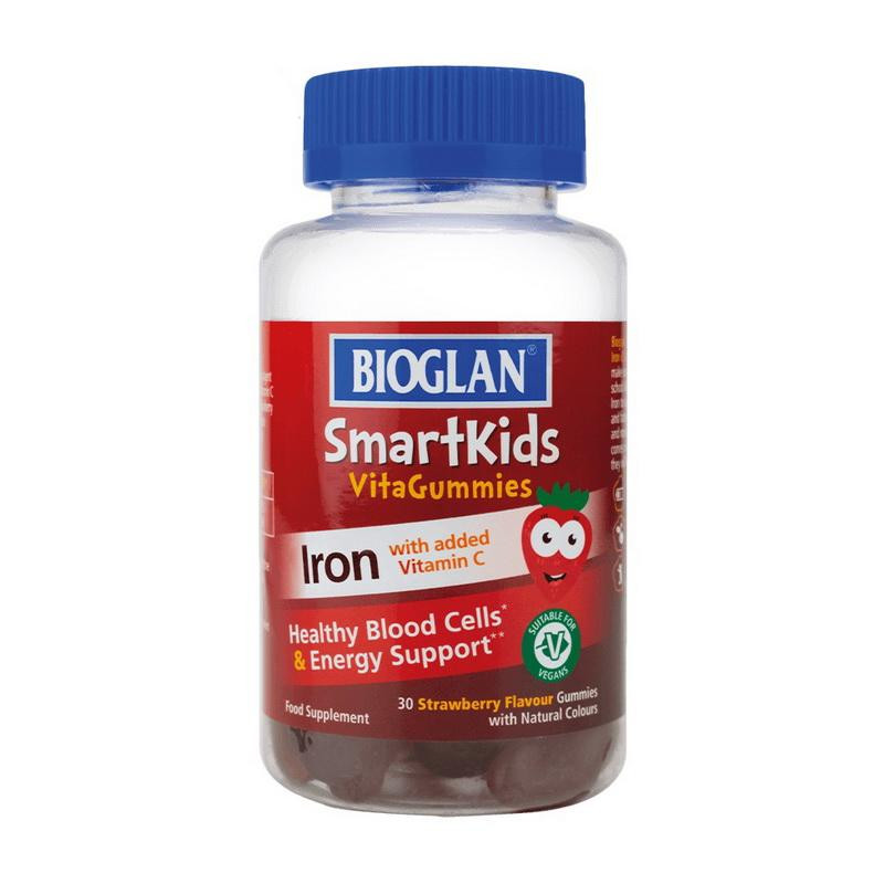 Bioglan Smartkids Iron + Vitamin C 30 жевательных конфет strawberry - зображення 1