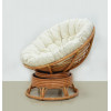 CRUZO Крісло-гойдалка Папасан  кругле плетене з ротанга з м&#39;яким сидінням подушкою (kk0014) - зображення 1