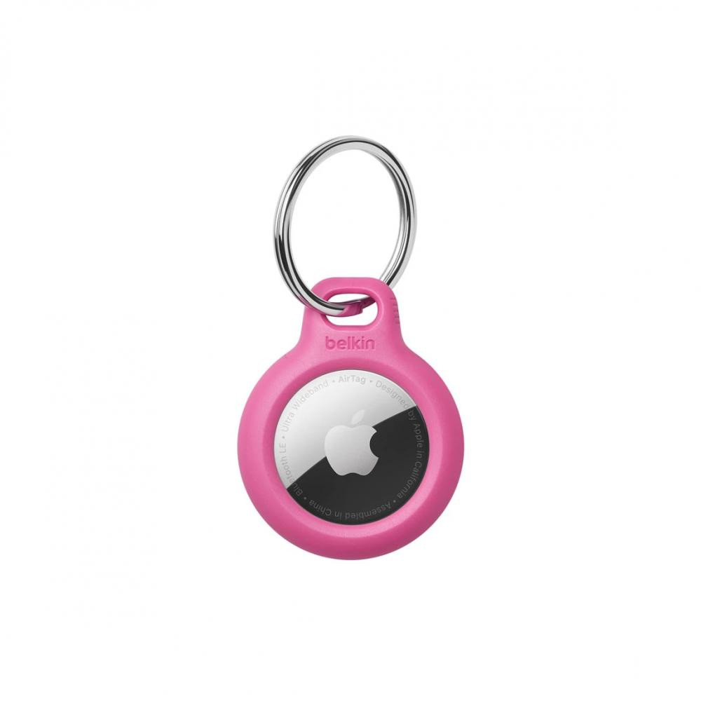 Belkin Secure Holder with Key Ring for AirTag – Pink (HNPT2, F8W973dsPNK) - зображення 1
