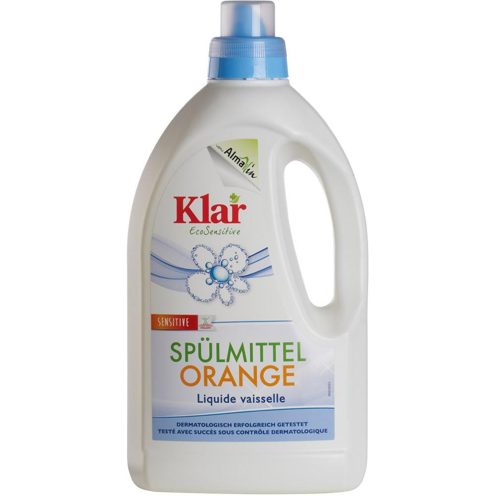 Klar Средство для мытья посуды Апельсин 1.5 л (4019555100345) - зображення 1