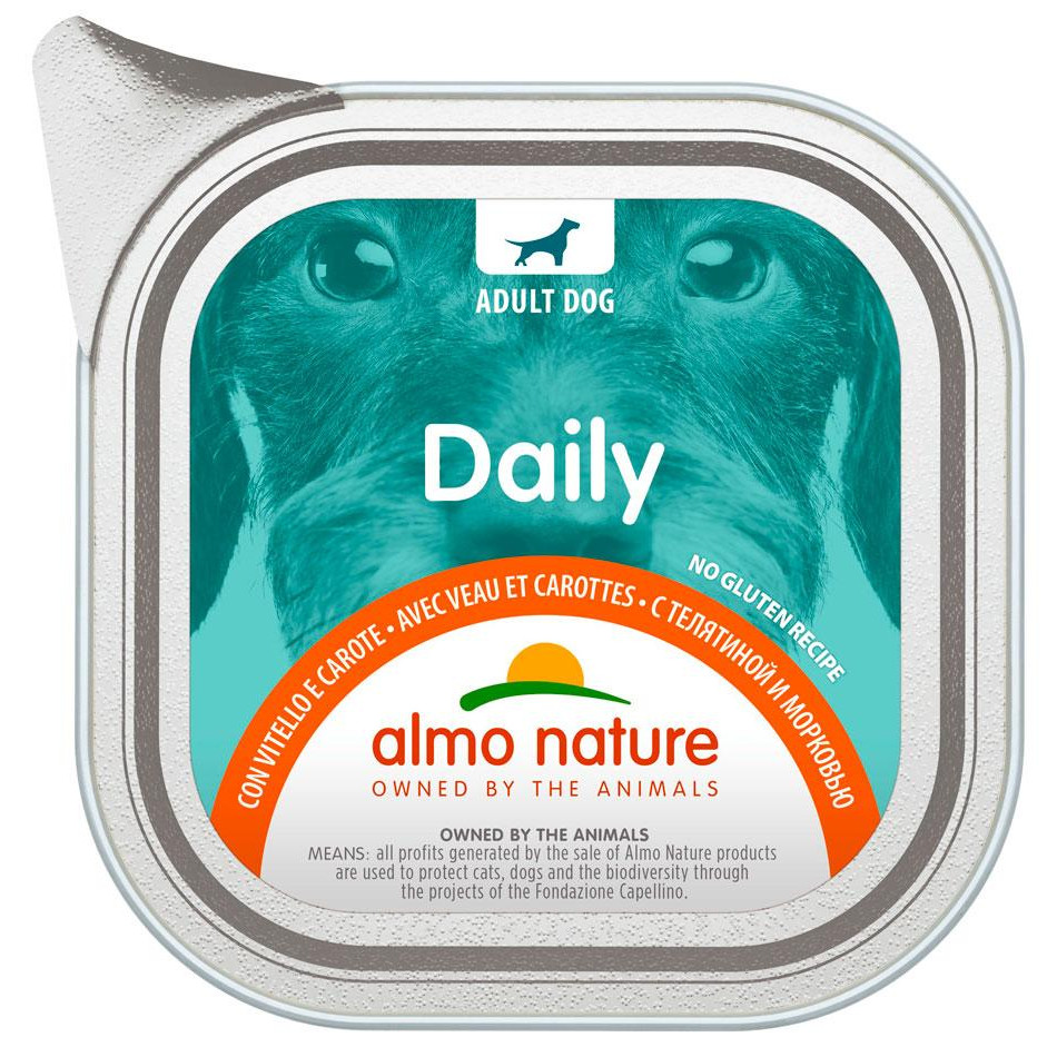 Almo Nature Daily Adult Dog Veal Carrots 300 г (8001154124828) - зображення 1