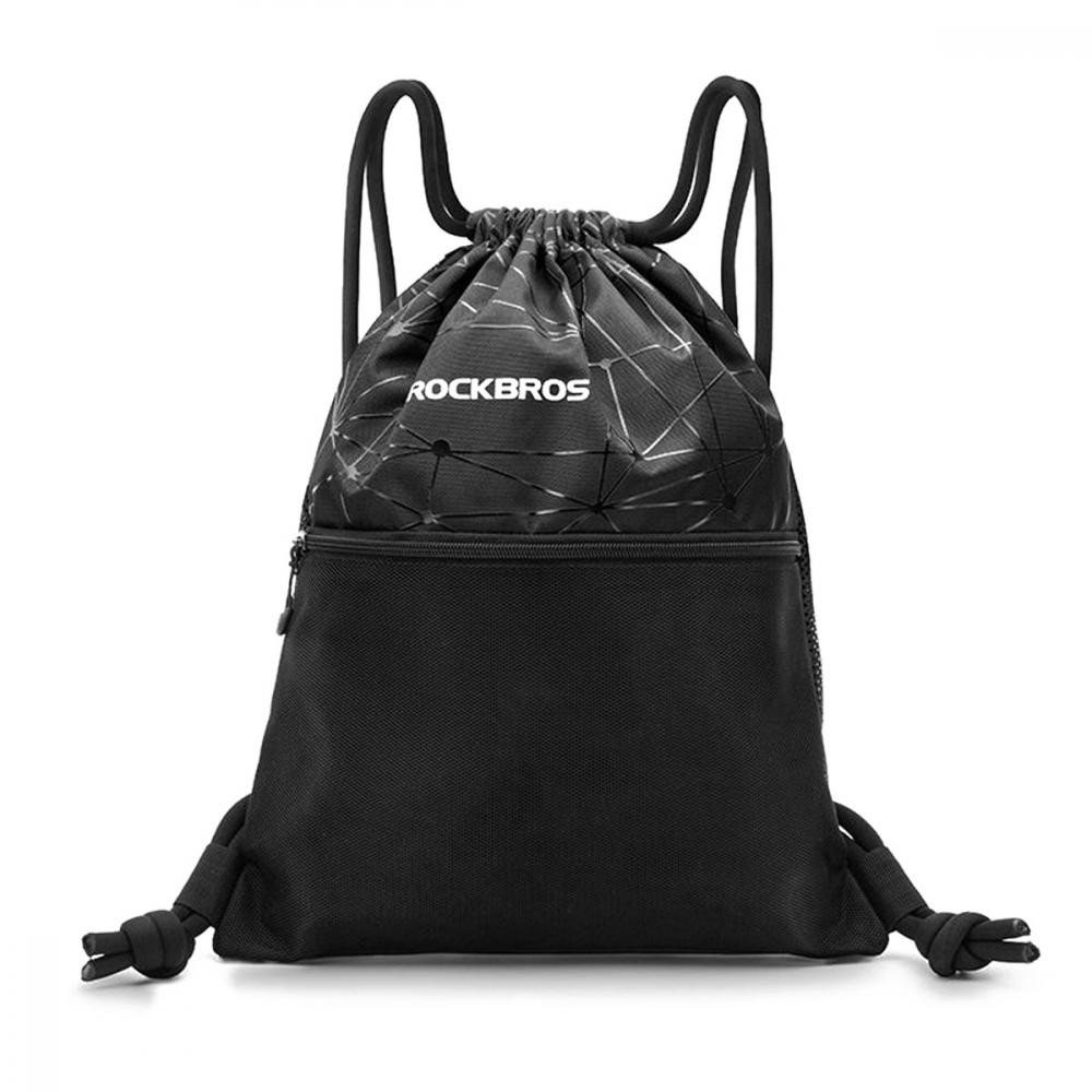 RockBros Компактний спортивний рюкзак-мішок на шнурках  RB-D49 Чорний - зображення 1