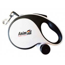 AnimAll Повідець-рулетка  з диспенсером, для собак вагою до 30 кг, 5 м, біла (171733)