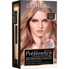 L'Oreal Paris Краска для волос L’ Recital Preference 8.23 Розовое золото (3600523577606)