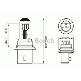 Bosch HB1 (9004) Pure Light 12В 65/45Вт (1987302151)