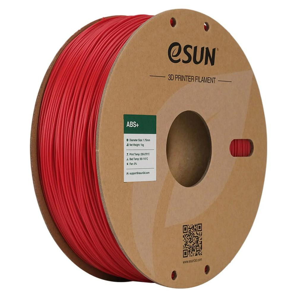 Esun ABS Plus Filament (пластик) для 3D принтера eSUN 1кг, 1.75мм, пожежно-червоний (ABS+175FR1) - зображення 1