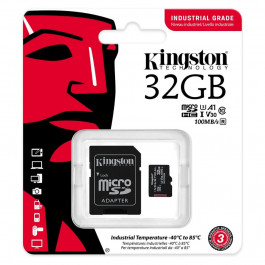 Kingston 32 GB microSDHC UHS-I (U3) V30 A1 Industrial + SD Adapter (SDCIT2/32GB)