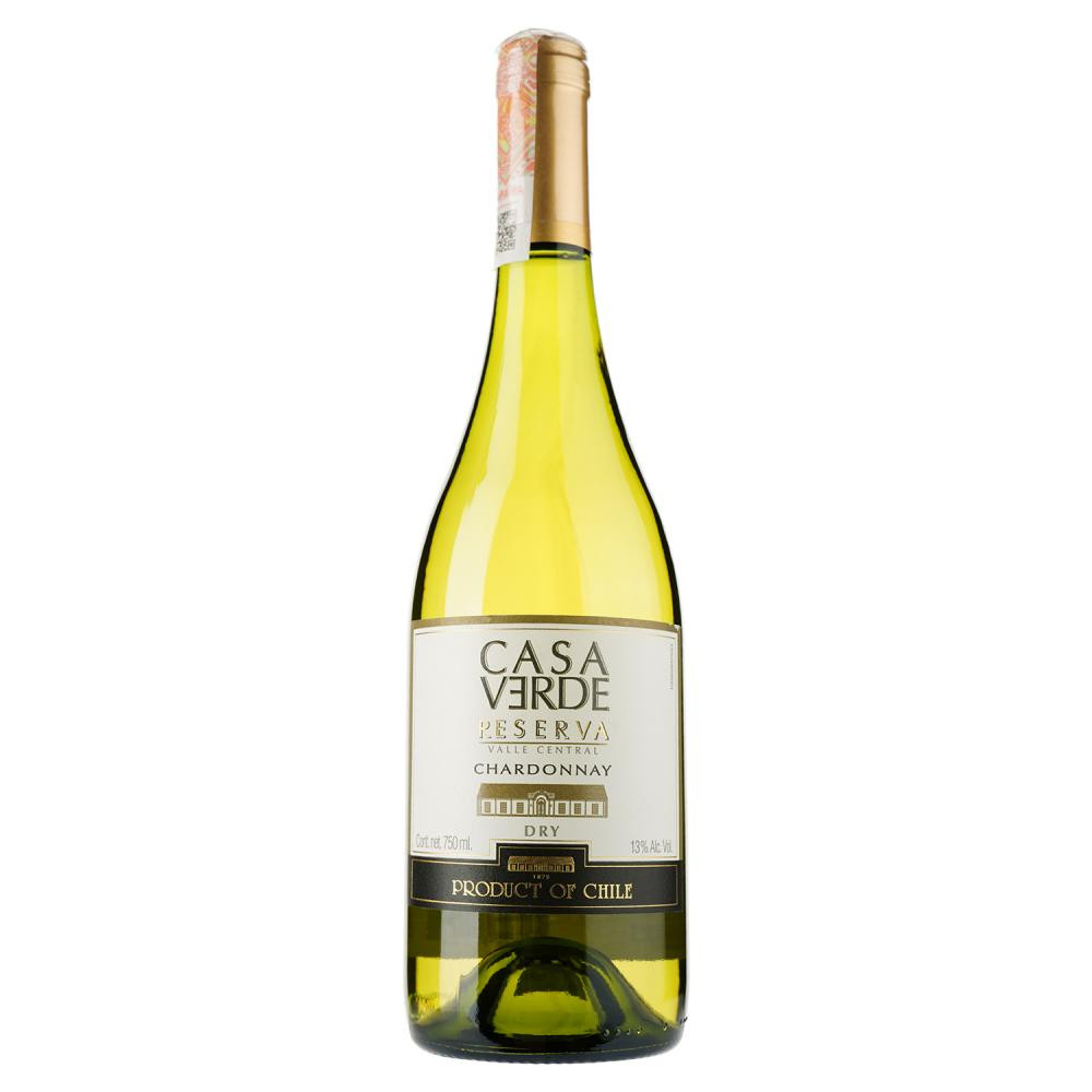 Casa Verde Вино  Rezerva Chardonnay біле сухе 13%, 750 мл (7808765712540) - зображення 1