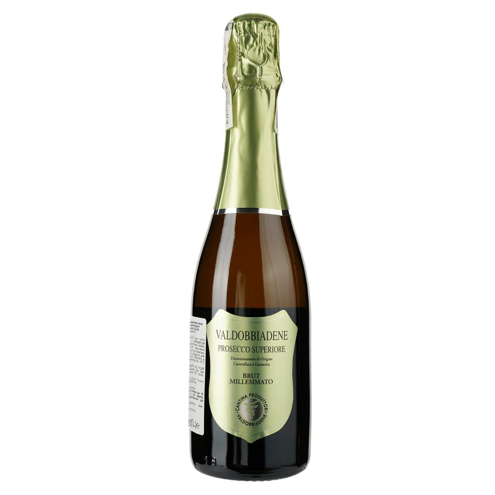 Val D'Oca Вино ігристе  Prosecco Superiore Brut, 0,375 л (8000037000334) - зображення 1