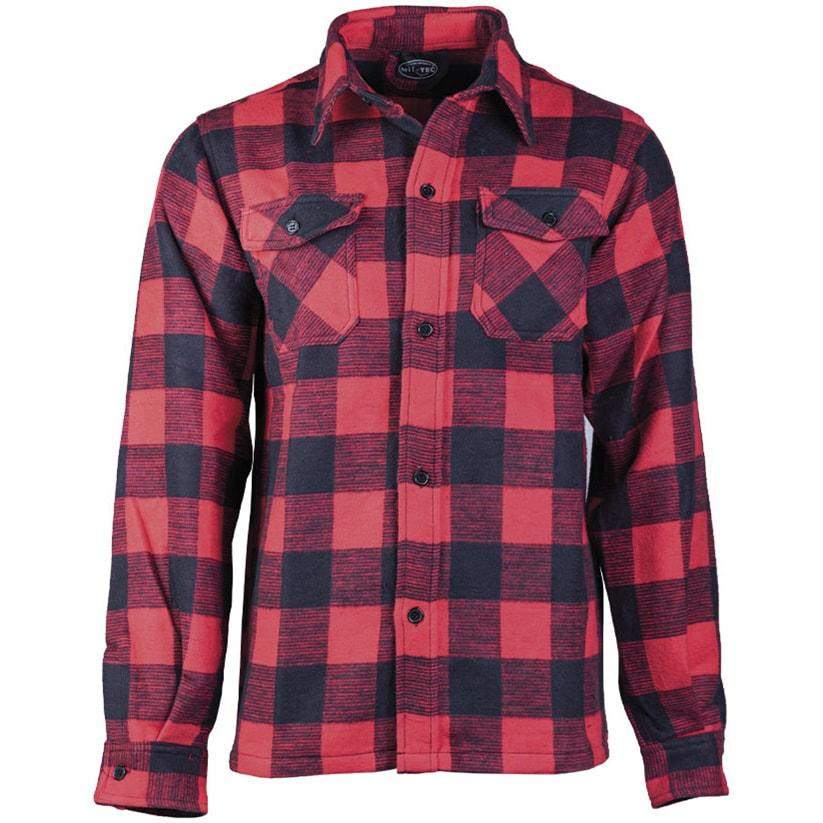 Mil-Tec Flannel Shirt - Black/Red D/R (10940010-903) - зображення 1
