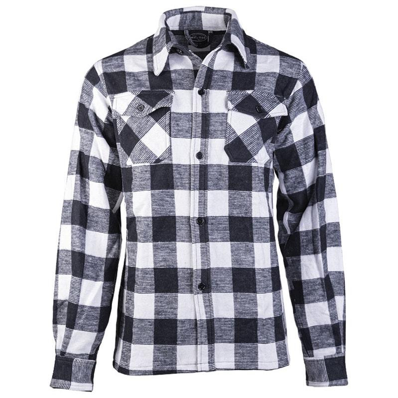 Mil-Tec Flannel Shirt - Black/White D/R (10940007-902) - зображення 1