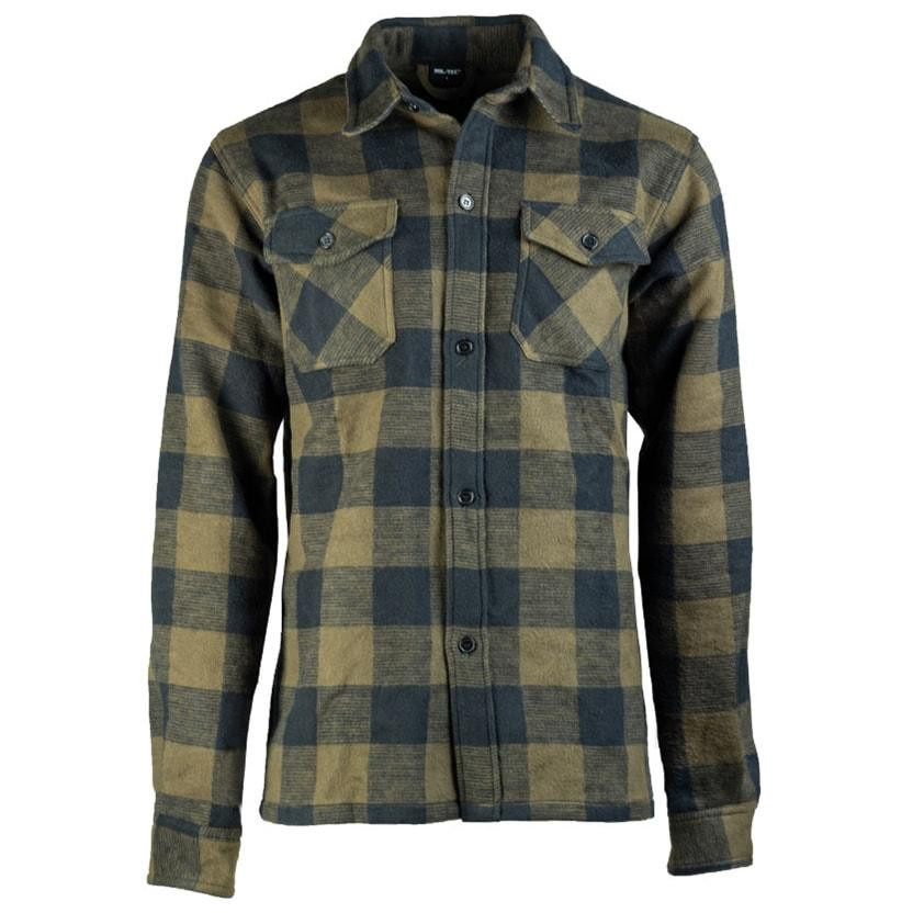 Mil-Tec Flannel Shirt - Black/Olive D/R (10940002-907) - зображення 1