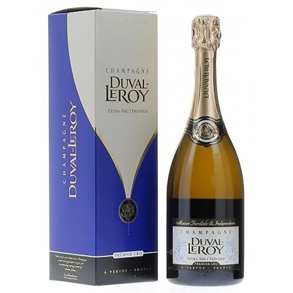 Duval Leroy Вино Champagne  Extra-Brut Prestige Premier Cru (gift box) 0,75 л брют ігристе біле (3259456313227) - зображення 1