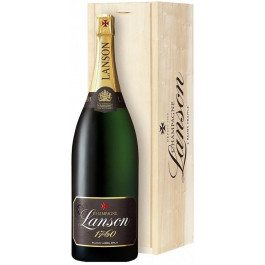 Lanson Вино Champagne  Le Black Label Brut Jeroboam (wooden case) 3 л брют ігристе біле (3029440000309)
