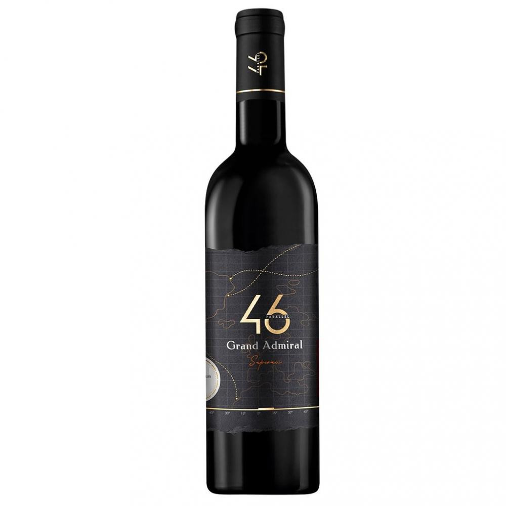 46 Parallel Вино Grand Admiral Saperavi 0,375 л сухе тихе червоне (4820233640981) - зображення 1