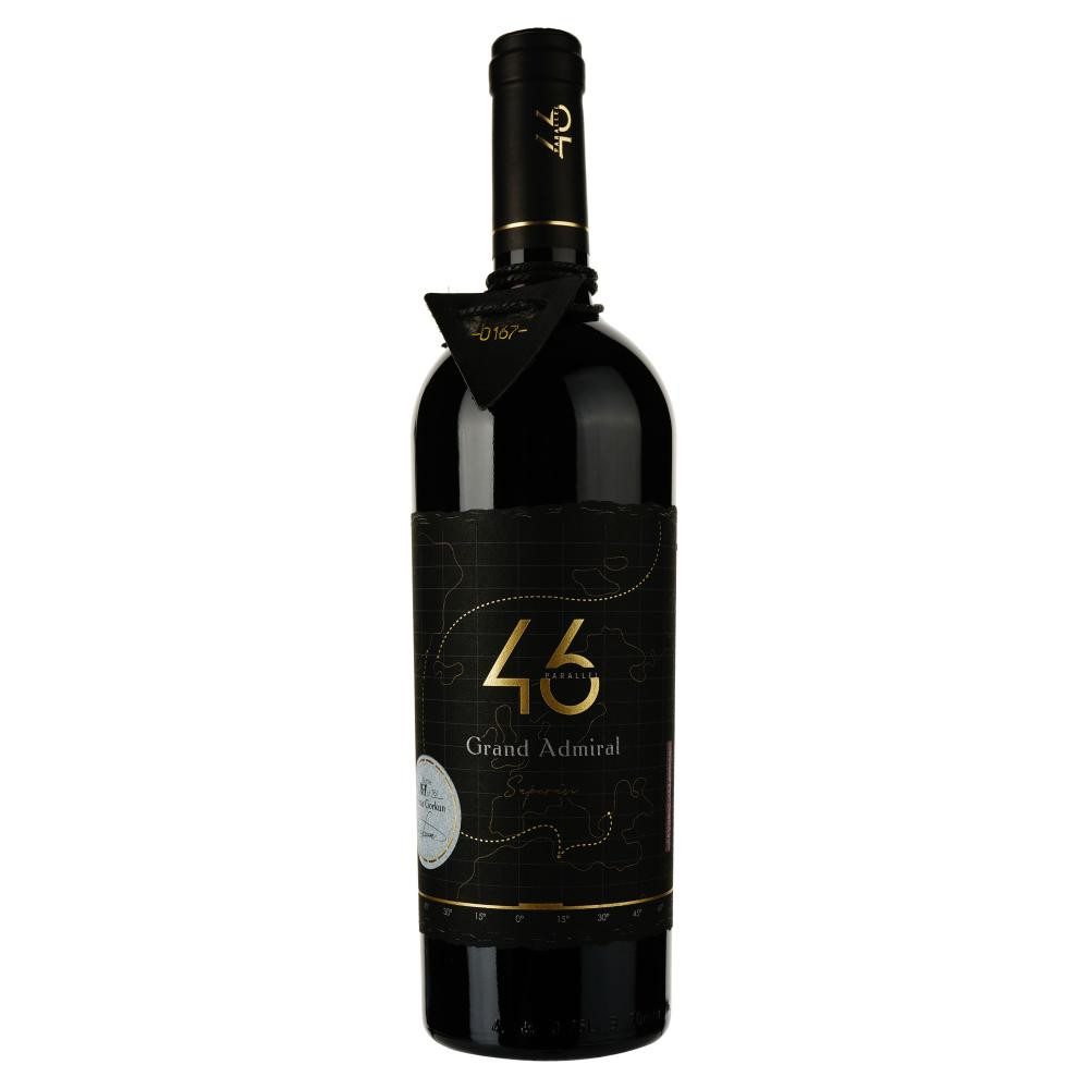 46 Parallel Вино Grand Admiral Saperavi 0,75 л сухе тихе червоне (4820233641001) - зображення 1