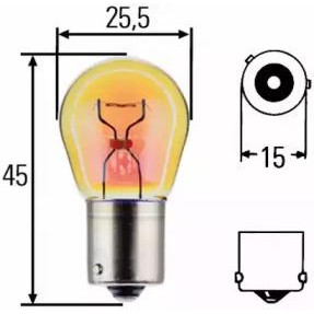 Hella PY21W Heavy Duty 2000K 24V BAU15s 21W (8GA006841251) - зображення 1