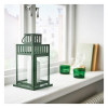 IKEA BORRBY Ліхтар для стовпових свічок зелений/71 630 71 630 (71.630.71) - зображення 3