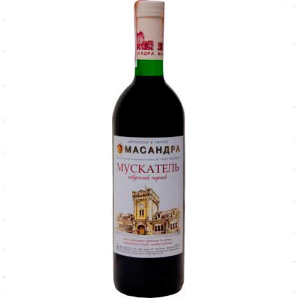 Массандра Вино  Мускатель Південний червоне десертне 0,75л 16% (4820013375454) - зображення 1