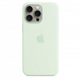 Apple iPhone 15 Pro Max Silicone Case with MagSafe - Soft Mint (MWNQ3)