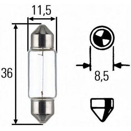 Hella C5W 12V SV8.5 5W (8GM002092171) - зображення 1