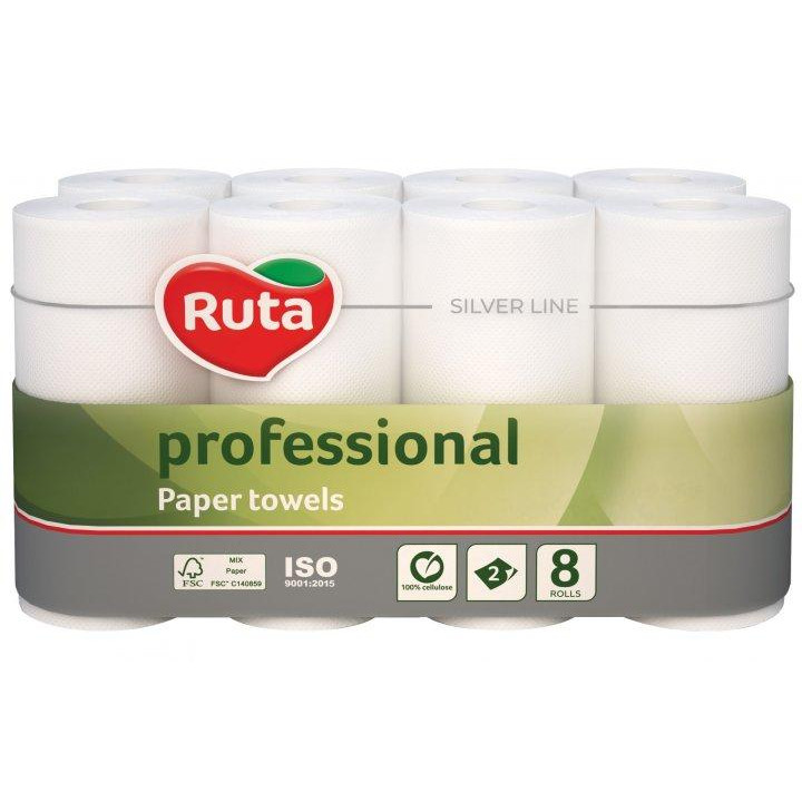 Ruta Бумажные полотенца  Professional двухслойная 8 шт. (4820202893639) - зображення 1
