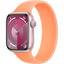 Apple Watch Series 9 GPS 41mm Pink Alu. Case w. Orange Sorbet Solo Loop - Size 3 (MR9N3+MTAX3)