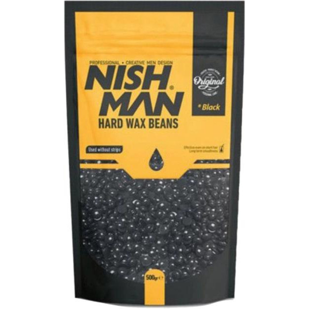 Nishman Воск для депиляции  Hard Wax Beans Black 500 гр (8682035080466) - зображення 1