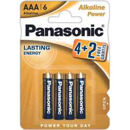Panasonic AAA bat Alkaline 4+2шт Alkaline Power (LR03REB/6B2F)