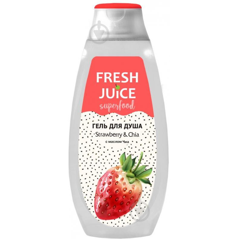 Fresh Juice Гель для душа  Superfood Strawberry & Chia 400 мл (4823015942228) - зображення 1